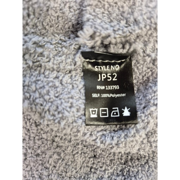 POL Star Hoodie Sweater Large Gray Plush Eyelash Knit Cozy Lounge Pullover NWT - Picture 5 of 6